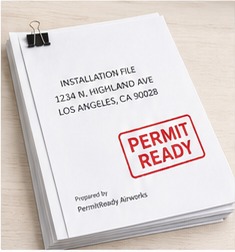 Permit-ready HVAC installation file packet
